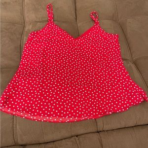 Red Polkadots Blouse - Size L